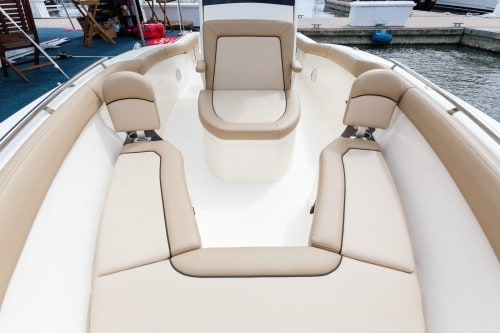 235XSF bow seating with backrests